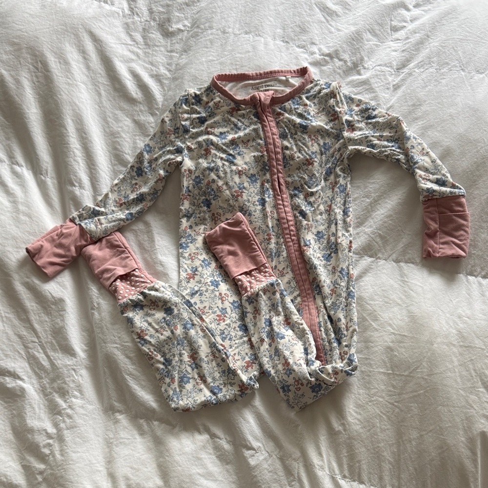 Angel Dear Floral Footie Pajamas